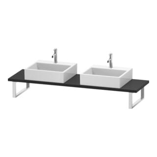 Duravit Konsole Cpmpact L-Cube 80-200x48cm, 2 A., Stär 3cm, graph matt