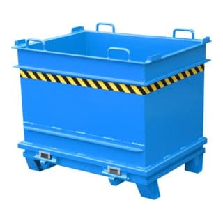 Bauer Südlohn Baustoffcontainer BC 1000, lackiert, Lichtblau