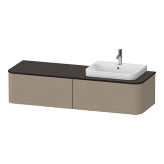 Duravit Waschtischunterschrank o. ES Happy D.2 Plus 35,4x160cm, 2 Auszüge, BP r, leinen