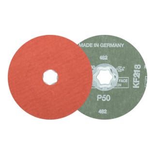 PFERD TOOLS COMBICLICK Korund Fiberscheibe Ø 125 mm A-COOL50 für Edelstahl