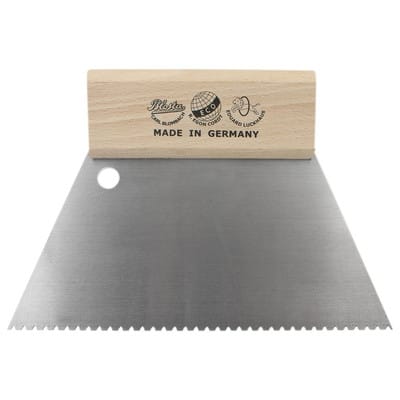 Zahnspachtel 180 mm, Zahnung B1, Zahnabstand 2,4 mm, Zahntiefe 2,0 mm