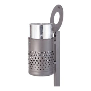 Schake Abfallbehälter 50l, + Deckscheibe Ø 360mm Höhe 440mm, beschichtet