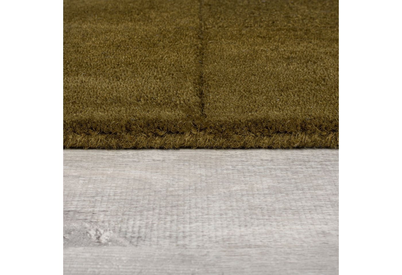 FLAIR RUGS Wollteppich CHECKERBOARD, rechteckig, Höhe: 10 mm, Hoch-Tief-Effekt, Wohnzimmer, Schlafzimmer, 100 % Wollflor Bild 5