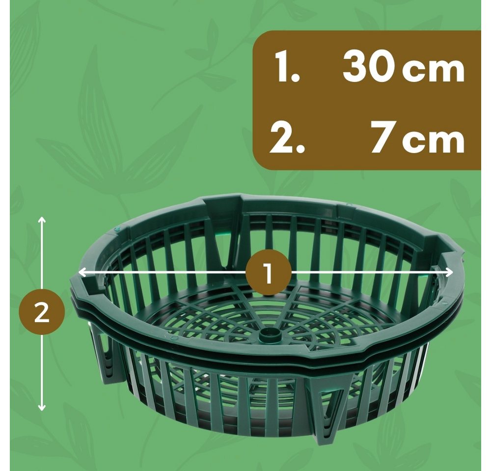 GarPet Pflanzschale 12er Set Pflanzkörbe für Blumenzwiebeln Pflanzkorb Wurzelschutz 30 cm
