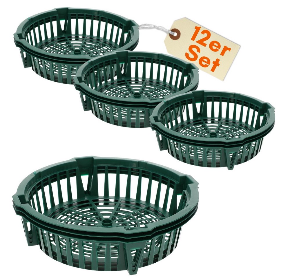 GarPet Pflanzschale 12er Set Pflanzkörbe für Blumenzwiebeln Pflanzkorb Wurzelschutz 30 cm Bild 4