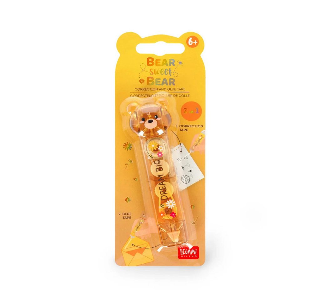 Legami Federmäppchen LEGAMI Bear Sweet Bear - Klebe- und Korrektur-Roller