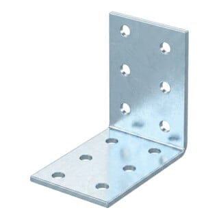 ART 81507 Lochplattenwinkel Stahl 80 x 80 x 60 sendzimirverz. FS