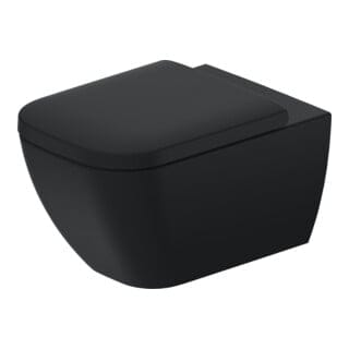 Duravit Wand-WC, Tiefspüler Happy D.2 36,5x54cm, 4,5 l, riml., anthr. HygGlaze