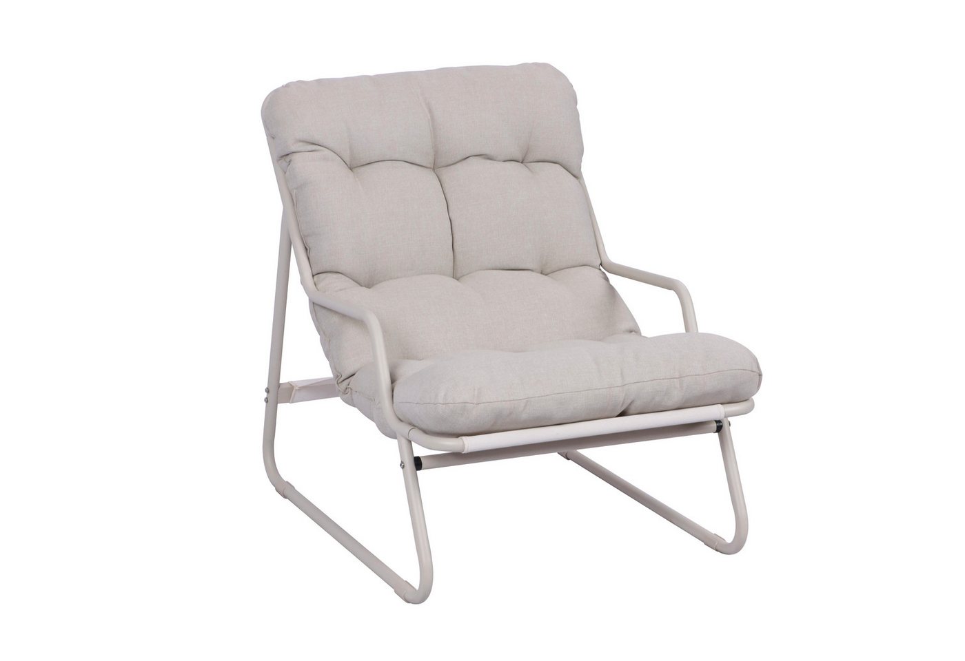Koll Living Gartenlounge-Set Lara, Beige & Grau, 2x Gartensessel mit Beistelltisch, (2x Gartensessel & Tisch), UV- & witterungsbeständig, wasserabweisend Bild 2