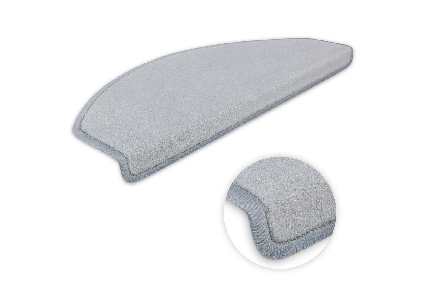 Metzker® Stufenmatte Stufenmatten DAS TEPPICHWERK Uni Halbrund, halbrund, Höhe: 7 mm, 15 Stück im Set Bild 4