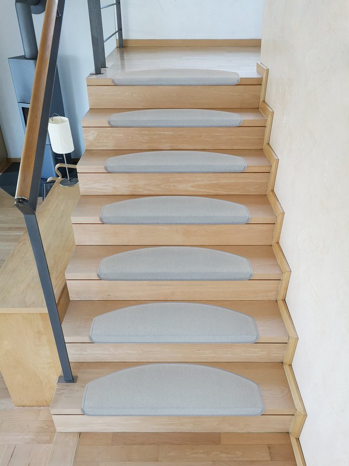 Metzker® Stufenmatte Stufenmatten DAS TEPPICHWERK Uni Halbrund, halbrund, Höhe: 7 mm, 15 Stück im Set Bild 5