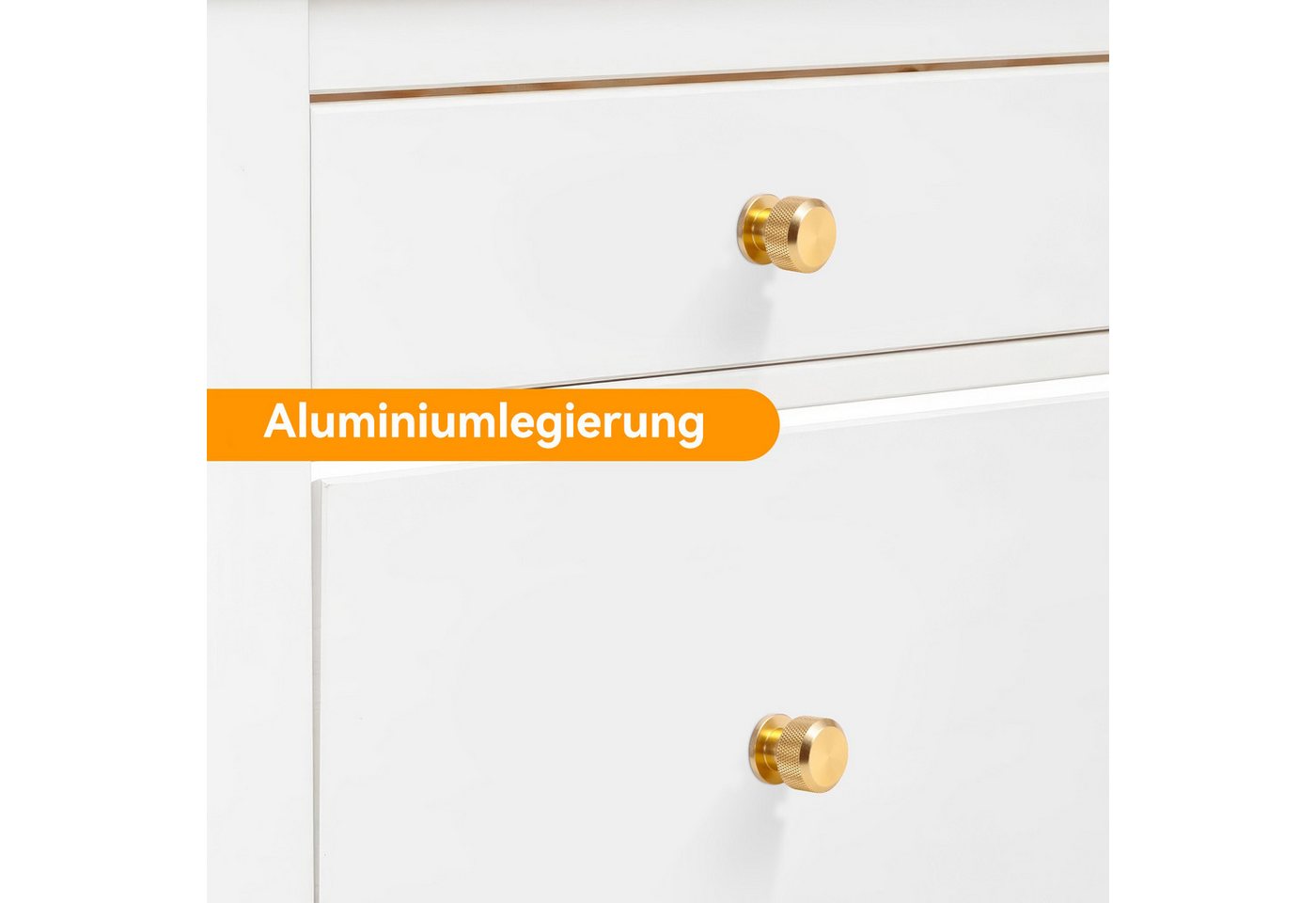 BlingBin Möbelknopf 10 Stück 30mm Aluminiumlegierung Möbelknöpfe Schrankknöpfe (10 Stück, 10-St., Einloch-Design), Gerändelte Schrankgriffe, Vintage Küchengriffe, Kommode Türgriffe Bild 2