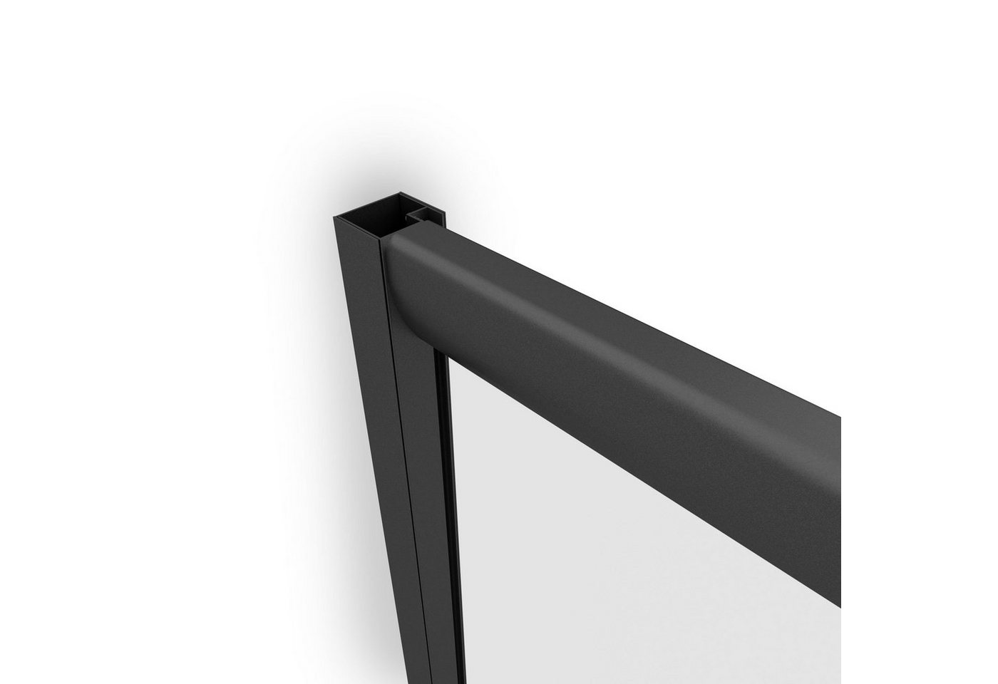 Schulte Eckdusche Corner, BxT: 75x80 cm, Sicherheitsglas, Eckeinstieg mit Schiebetüren, 180 cm hoch Klar Hell Profil Schwarz Bild 2