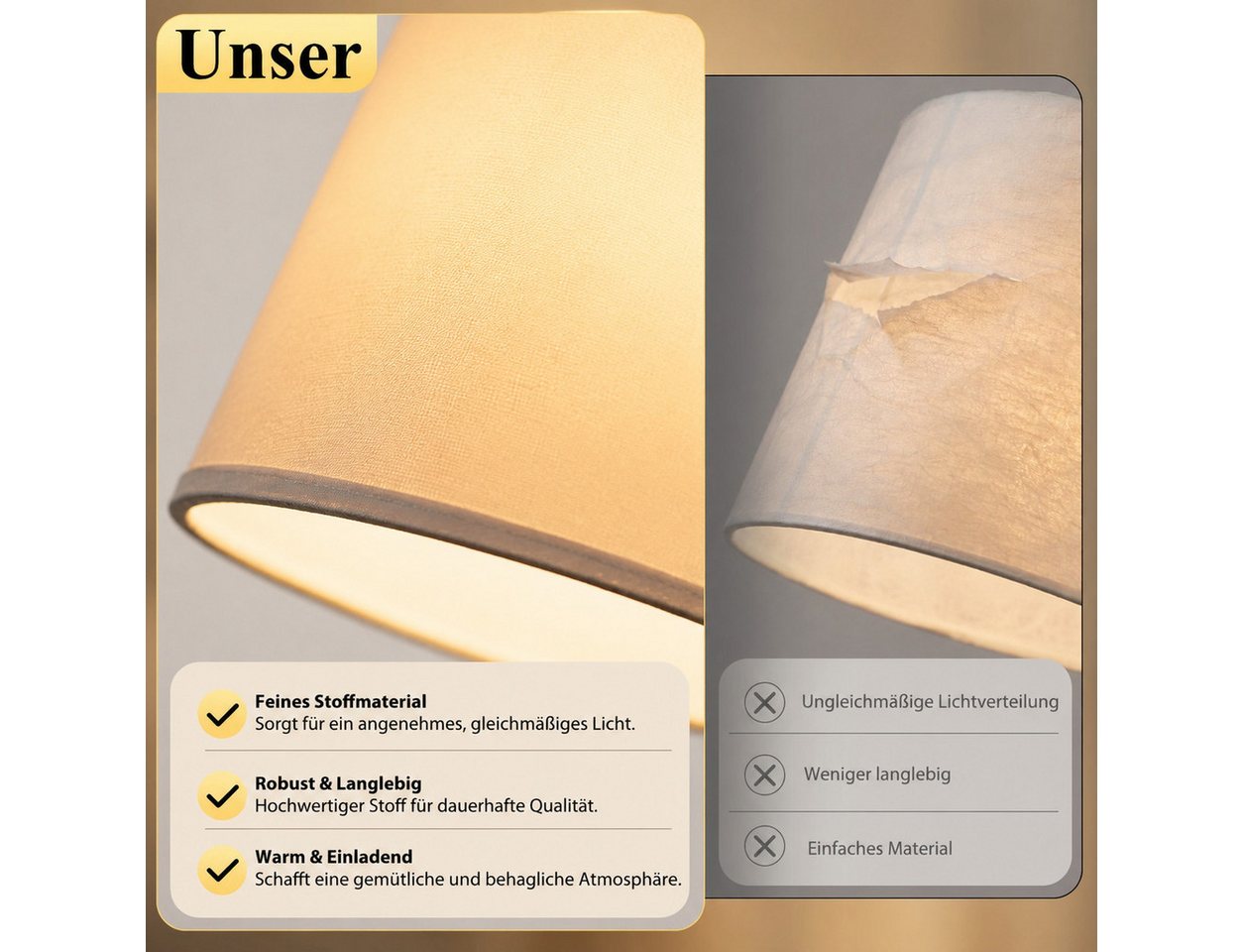 Nettlife Stehlampe Schwarz Beige Stoff stehleuchte drehbarem Lampenschirm Moderne E27, ohne Leuchtmittel, Fassung 360° drehbarem Lampenschirm für Wohnzimmer Schlafzimmer Flur Bild 3