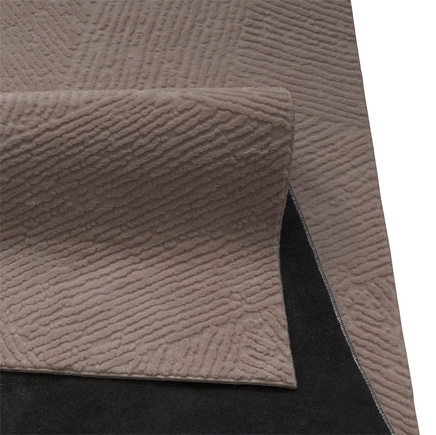 TaCa Home Teppich Kurzflor Teppich Hasenfell Optik, rund, Höhe: 10 mm, Wohnzimmer, Kinderzimmer, Esszimmer, Fresco Taupe - 80 x 80 cm rund Bild 5