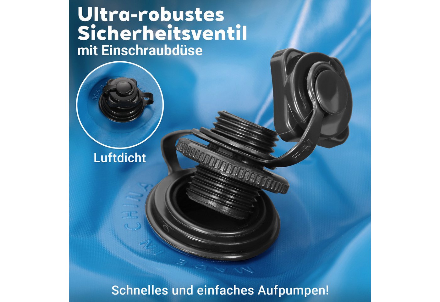 Clanmacy Pool-Abdeckplane Pool-Abdeckplane 200x200cm Poolkissen rund Winterabdeckung
