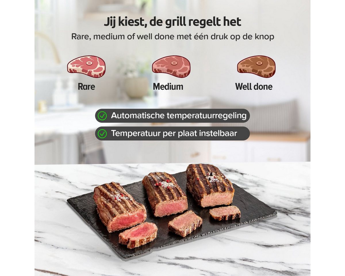 Olvy Kontaktgrill Olvy Kontaktgrill, 1800W, Elektrogrill Sandwichmaker Bild 5