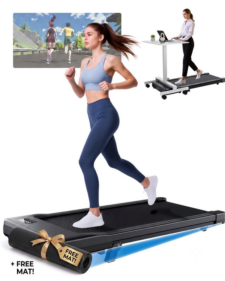 DEERRUN Laufband Deerrun Walking Pad mit Steigung 6% Laufband für Zuhause 6km/h Bild 2