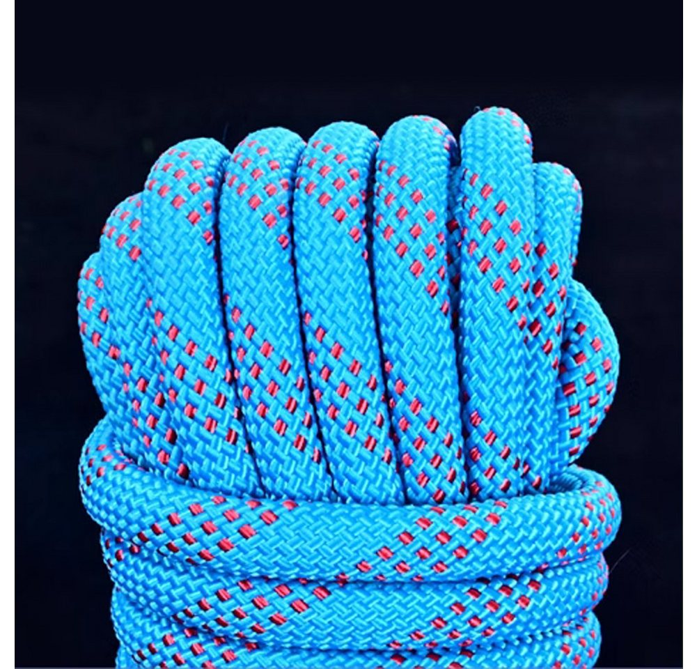 OSTWOLKE Kletterseil Kletterseil Sicherheitsseil 20m Statisches Seil 12mm mit 2 Karabinern, für Wandern Outdoor Bergsteigen Sport Camping