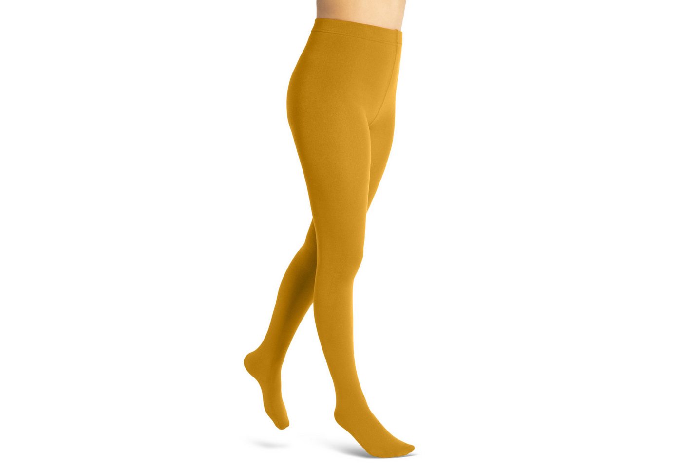 sockenkauf24 Thermostrumpfhose Damen Strumpfhose mit Innenfleece in 10 Farben (Ocker 40-42) extra warm Winter Strumpfhose WP Bild 5