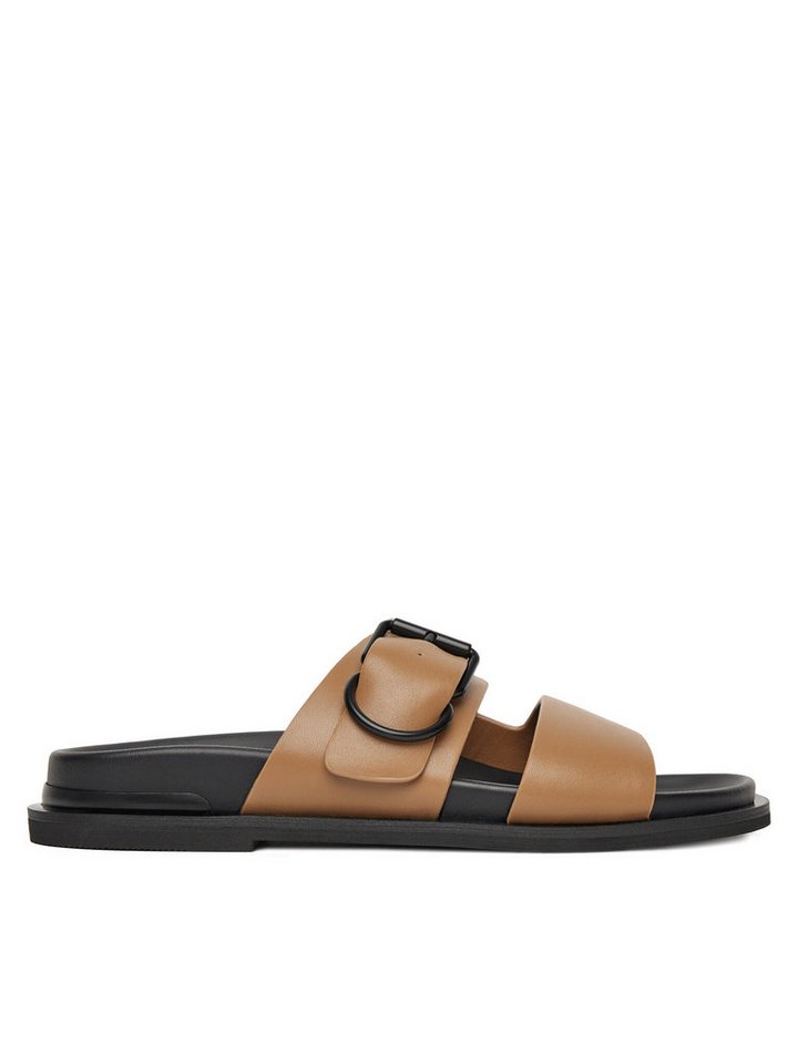 Badura Badura Damen Flip-Flops Brauner FLOWER-LT778-93 Badepantolette