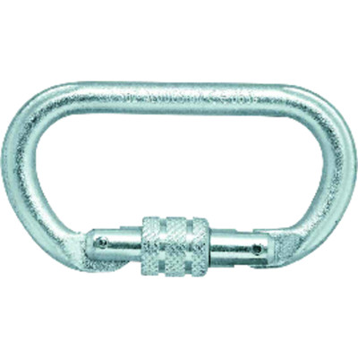 SKYLOTEC Karabiner,oval,m. Schraub sich.,Stahl,EN 362, 22 kN