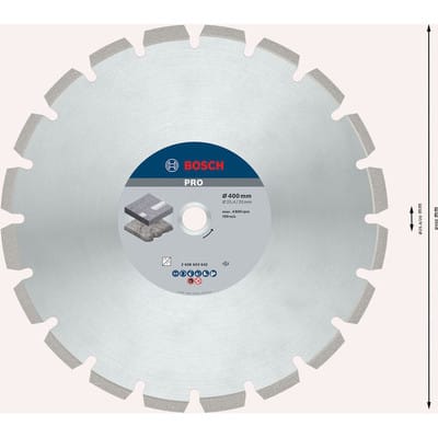 Bosch Diamanttrennscheibe Best for Asphalt 400 x 20,00/25,40 x 3,2 x 12 mm
