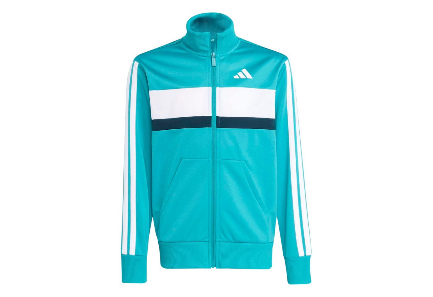 adidas Performance Trainingsanzug Seasonal Essentials Tiberio 3-Streifen tealblau Kinder Bild 2