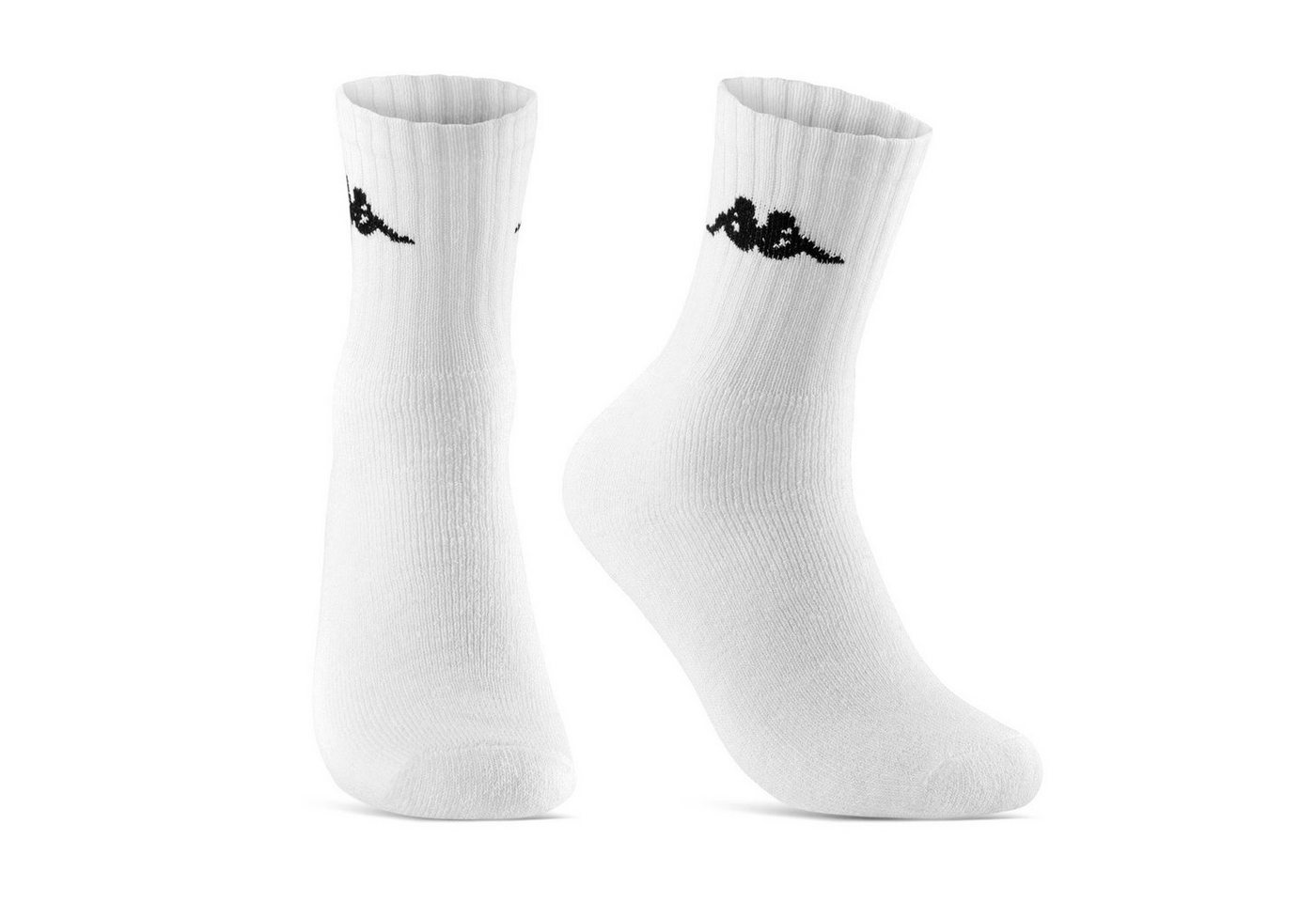 sockenkauf24 Sportsocken 6 oder 12 Paar KAPPA Socken Herren & Damen Sportsocken (Weiß, 6-Paar, 35-38) Arbeitssocken Baumwolle WP