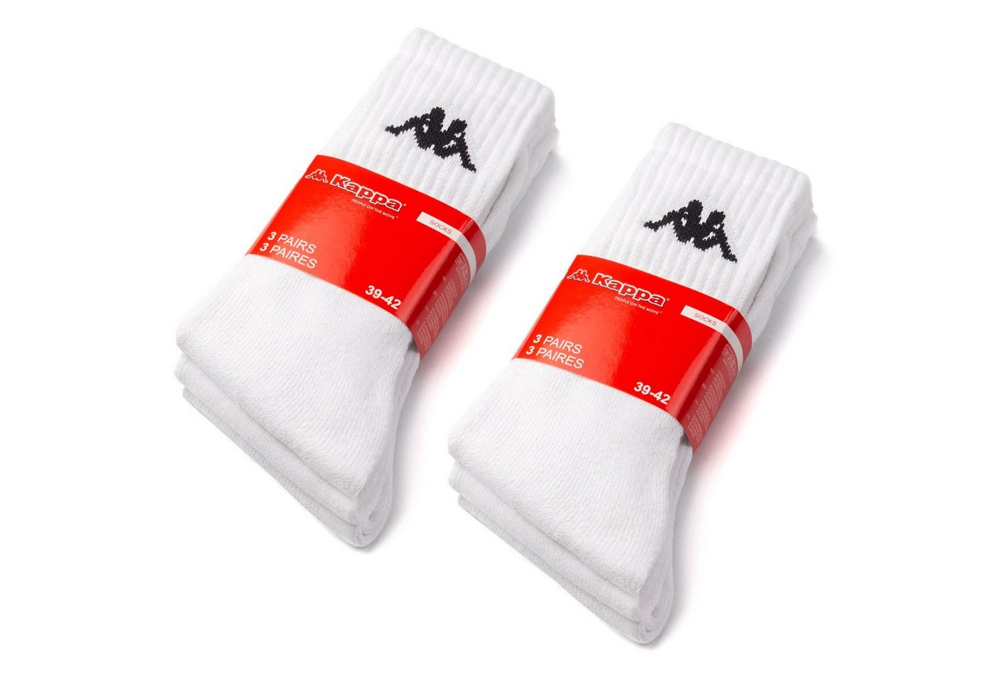 sockenkauf24 Sportsocken 6 oder 12 Paar KAPPA Socken Herren & Damen Sportsocken (Weiß, 6-Paar, 35-38) Arbeitssocken Baumwolle WP Bild 3