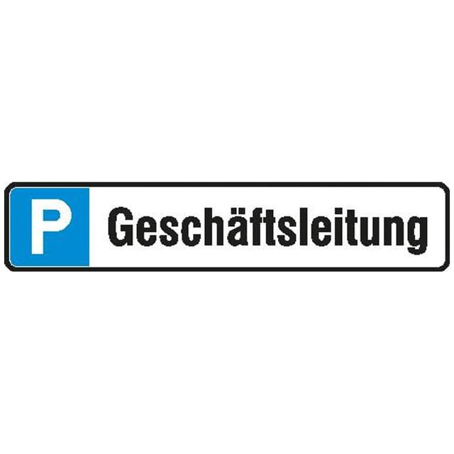 SafetyMarking Parkplatzschild Alu B520xH110 mm Geschäftsführung