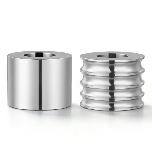 VEVOR Ersatzteile für Schmuckwalzwerk 1 Halbrundwalze 1 Flachwalze 4 Größen, Zubehör für Schmuck-DIY-Werkzeuge, Hochwertiger Legierter Stahl, zum Pressen von Duktilen Metallen wie Gold Silber Kupfer