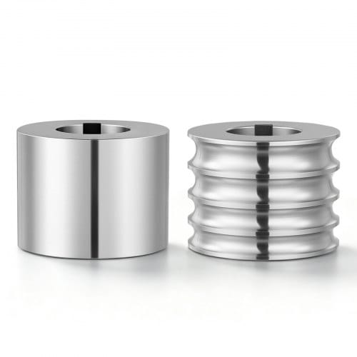 VEVOR Ersatzteile für Schmuckwalzwerk 1 Halbrundwalze 1 Flachwalze 4 Größen, Zubehör für Schmuck-DIY-Werkzeuge, Hochwertiger Legierter Stahl, zum Pressen von Duktilen Metallen wie Gold Silber Kupfer