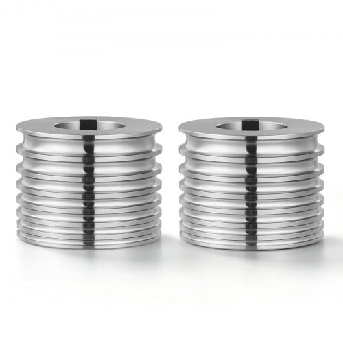 VEVOR Ersatzteile für Walzwerk 2 Ovale Walzen mit 7 Verschiedenen Nutgrößen, Zubehör für Schmuck-DIY-Werkzeuge, Hochwertiger Legierter Stahl, zum Pressen von Duktilen Metallen wie Gold Silber Messing