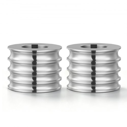 VEVOR Ersatzwalze Zubehörteile für Walzwerk 2 Rundwalzen mit 4 Nutgrößen, Zubehör für Schmuck-DIY-Werkzeuge, Hochwertiger Legierter Stahl, zum Pressen von Duktilen Metallen wie Gold Silber Messing