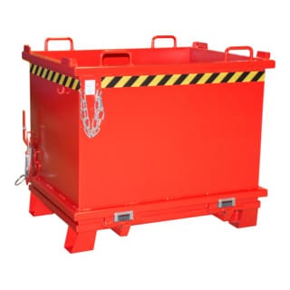 Bauer Südlohn Klappbodenbehälter SB 1000, lackiert, Feuerrot