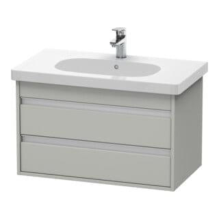 Duravit Waschtischunterschrank Ketho 80x45,5cm, betongr ma, 2 Schubk., wandhängend