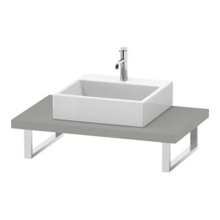 Duravit Konsole L-Cube 80-200x55cm, 1 AS, Stä 4.5cm, betongr ma