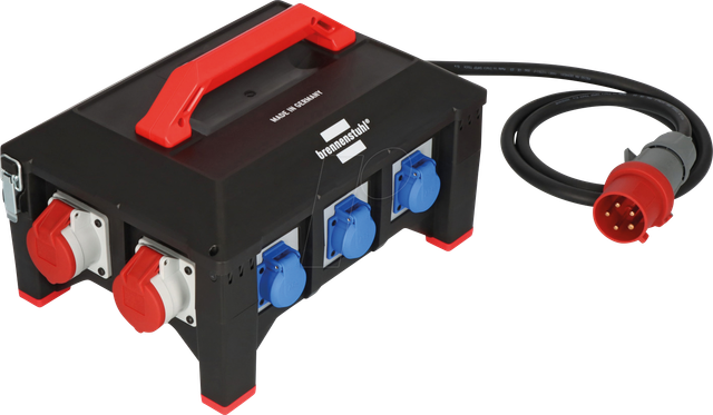 Brennenstuhl Professional Gummi-Baustromverteiler BSV 5-32A FI Typ B 2m H07RN-F 5G6,0 1xCEE32A+2x16A,6x230V