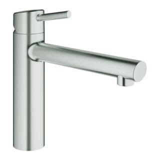 Grohe Spültisch-Einhebelmischer Concetto supersteel, mittelhoher Auslauf
