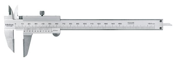 Mitutoyo Nonius Anreißmessschieber, HM-Flächen 0-150mm, 0,05mm, Metrisch