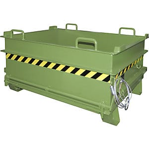 Bauer Südlohn Baustoffcontainer BC 500, lackiert, Resedagrün