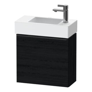 Duravit Waschtischunterschrank D-Neo 48,4x22,2x44cm, 1 Tür, An R, sw/Ei sw