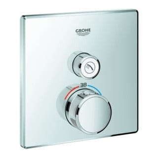 Grohe Fertigset Grohtherm Smartcontrol chr, eck, UP-Thermostat, 1 Absperrventil