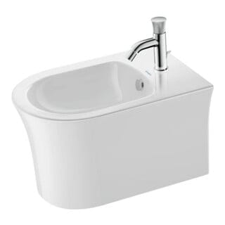 Duravit Wand-Bidet White Tulip 37x54cm, m HL, ÜL, Hahnlochbank, weiß