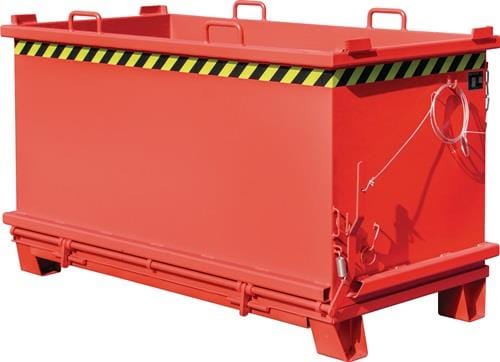 Bauer Südlohn Klappbodenbehälter SB 1500, lackiert, Feuerrot