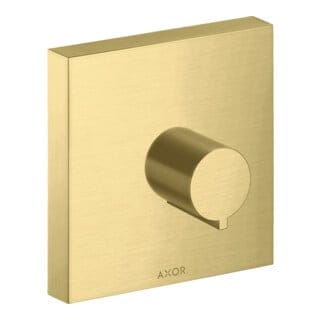 hansgrohe Fertigmontageset Axor Starck UP-Absperrventil, eckig, brushed brass