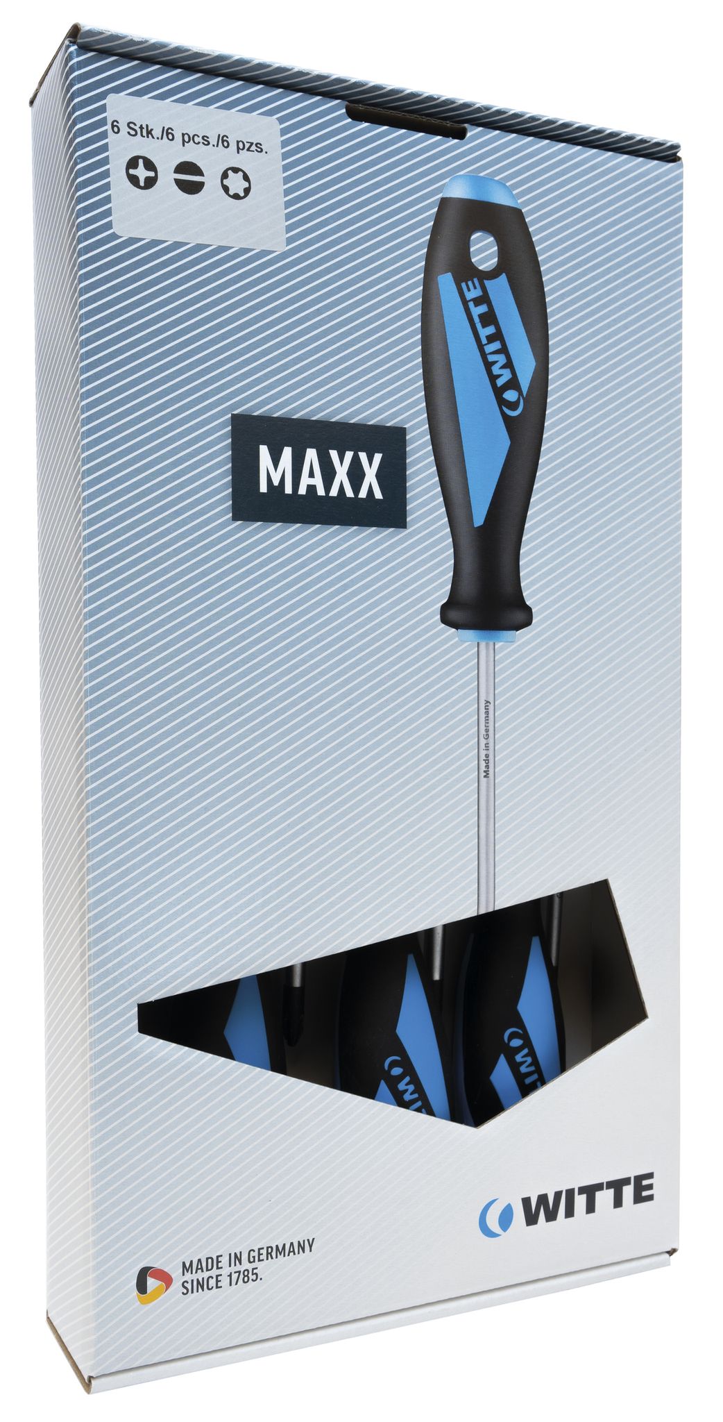 Set Mit 6 Witte Maxx Schraubendrehern Mit Ergonomischen Griffen Und Stahlschäften