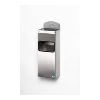 VAR Wandascher Edelstahl mit Schild WH 51 0,8 l/4 l