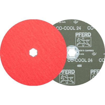 PFERD TOOLS COMBICLICK Keramikkorn Fiberscheibe Ø 180mm CO-COOL24 für Edelstahl